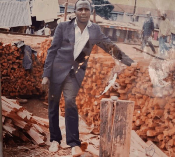 Old Picture of Francis Thuo Selling Firewood